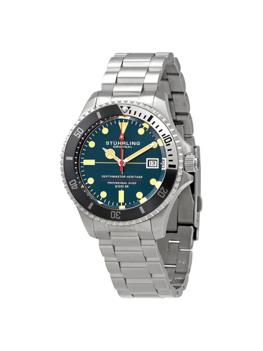 NWT Stuhrling Original Aquadiver Automatic Blue Dial Men's Watch